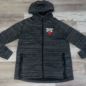 NBA grey sweater hoodie Chicago Bulls size large